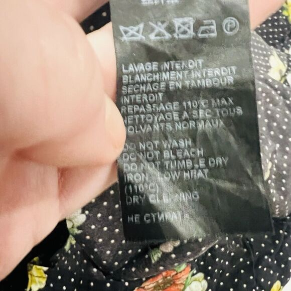 THE KOOPLES Womens 100% Silk Camellia Dots Tank Top Size Small S - Picture 9 of 12